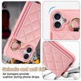 thumbnail image 4 of ELEHOLD Case for iPhone 16 Plus,Detachable Lanyard Crossbody Leather Wallet Case with Ring Holder & Mirror,Pink, 4 of 7