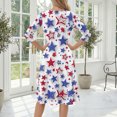 thumbnail image 7 of BOMYJESK 4th Of July Dresses for Women Maxi Dress Patriotic American Flag Beach Long Dresses Vintage Independence Day 2026 Summer Dresses Casual Resort Wear Light Blue S, 7 of 7