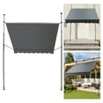 thumbnail image 3 of Grey Modern Sunshade, 95% Shade, SPF80++ UV Resistant. Polyester & Carbon Steel, Hand-Cranked. Ergonomic Handle, Wave Edging. For Terraces, Gardens, Shops. Assembly Needed., 3 of 15