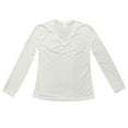 thumbnail image 4 of TYGHBN Thin and Slightly Transparent V Neck Long Sleeved T Shirt for Women Loose Sun Blouse Casual Lazy Style Top Long Sleeve Tee for Women Womens Long Sleeve T Shirts Pack Tops Women Casual Long, 4 of 4