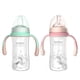 thumbnail image 2 of Biberón de alimentación para bebé sin BPA, botella a prueba de fugas, calibre ancho, pico de pato, agua, leche, taza de doble uso, alimentador para bebé con pajita de silicona, 2 of 4