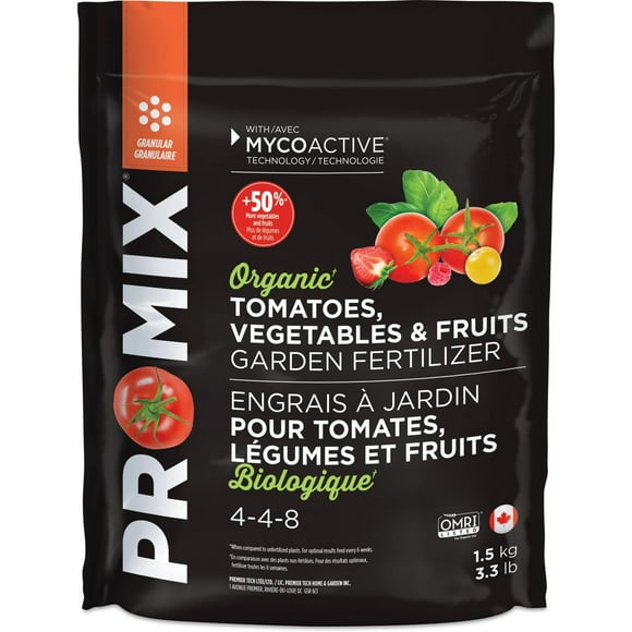 PRO-MIX® Organic Tomatoes, Vegetables & Fruits Garden Fertilizer 4-4-8, 1.5kg