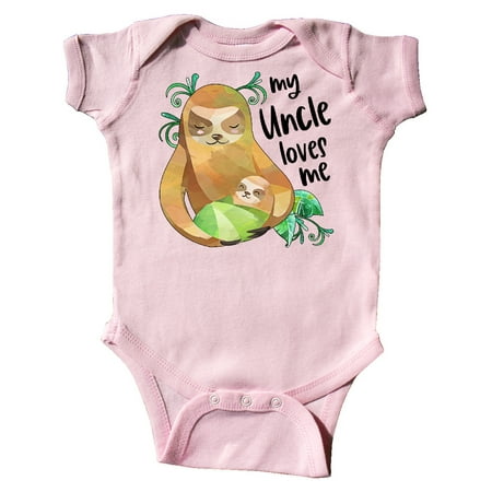 

Inktastic My Uncle Loves Me- Cute Sloth and Baby Gift Baby Boy or Baby Girl Bodysuit
