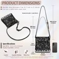 thumbnail image 7 of HELLHERO Fashion Crossbody Purse for Travel Vacation Everyday, PU Leather Delicate UV Lines Beauty and Utility Handbag, Musical Note, 7 of 7