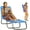 3 Leg lounger Blue, variant on EasyGo Products 2 Legs Support and Reclining Backrest Chaise Lounge
