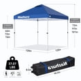 thumbnail image 2 of Carpa con toldo Nazhura, 3 x 3 m, plegable, con bolsa de arena, color azul, 2 of 7