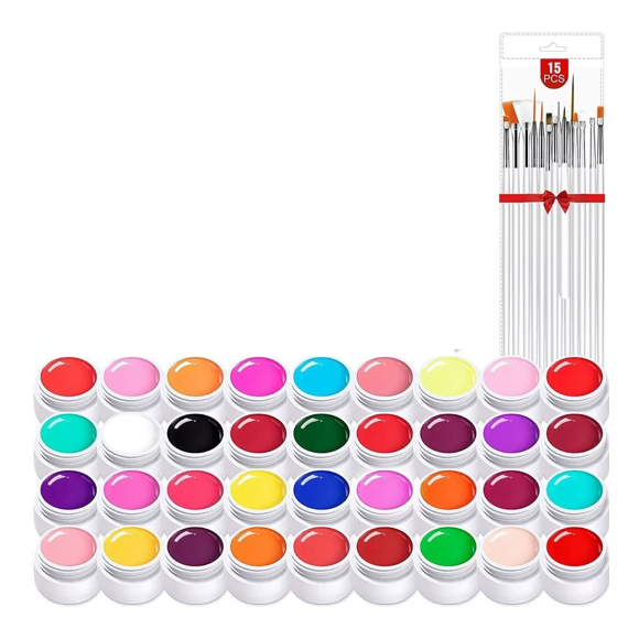 Kits Para Uñas 36 colores Esmaltes Pintura de Gel para Dibujo