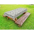 thumbnail image 1 of Abstract Outdoor Tablecloth, Jumbling Messy Lines with Artistic and Grunge Look Distortion Noise Pattern, Decorative Washable Fabric Picnic Table Cloth, 58 X 84 Inches,Black and Cream, by Ambesonne, 1 of 2