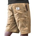 thumbnail image 5 of Men's Vintage Corduroy Shorts Elastic Waist Drawstring Cargo Short Multi-Pocket Lightweight Summer Casual Beach Shorts Khaki XXXL, 5 of 5