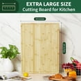thumbnail image 6 of Bamboo Cutting Board,Extra Large Wooden Cutting Boards for Kitchen,Chopping Board with Deep Juice Grooves & Handles,Cutting Board for Chopping & Serving,24"x18", 6 of 8