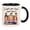 Black, variant on Ceramic Coffee Mug Best Friend Friendship Gifts Cute Sister Mug with Heartwarming Illustration and Text Long Distance Sister Birthday Gift Colored Handle Glazed Mugs