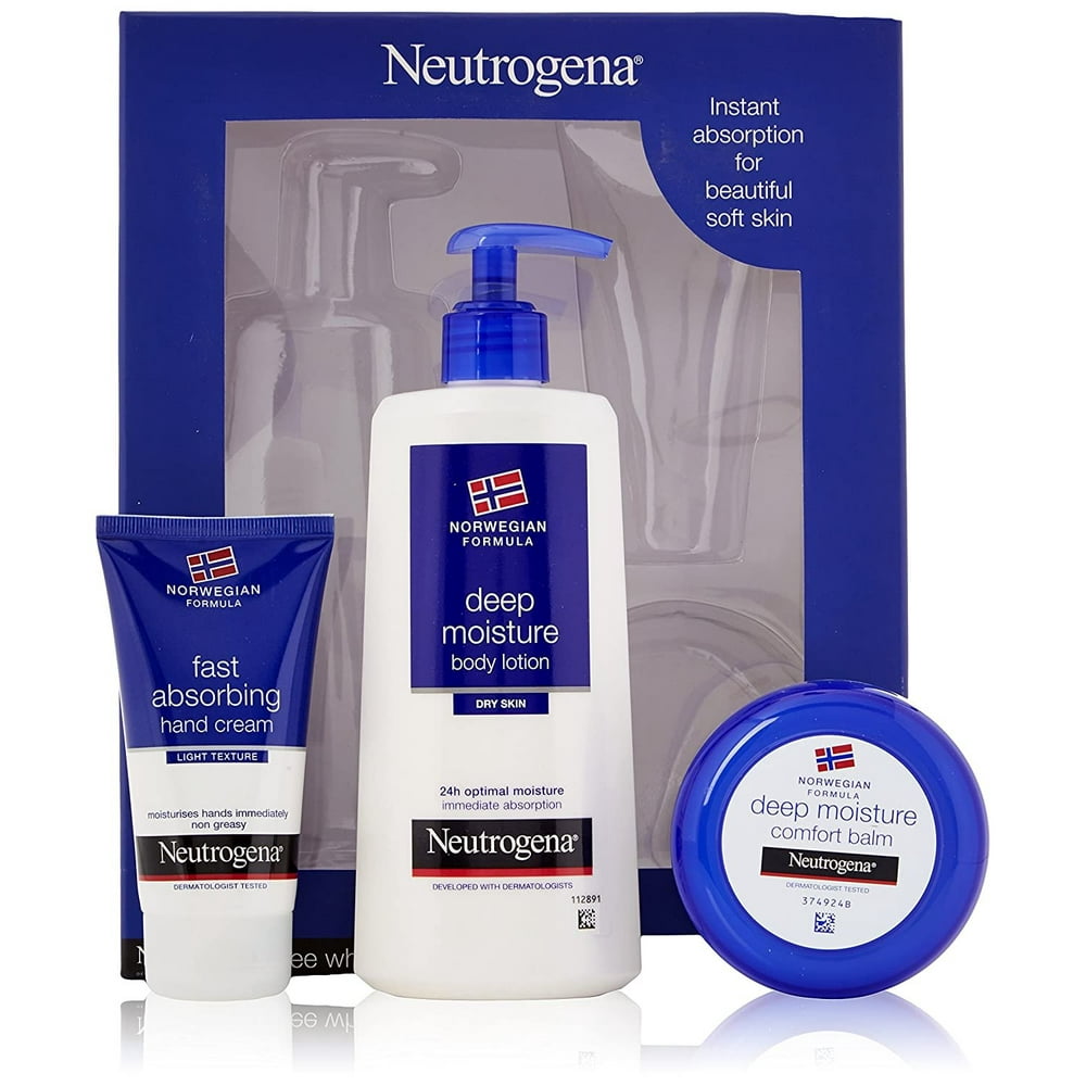 Neutrogena Norwegian Formula Deep Moisture Gift Set, Includes Body
