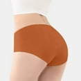 thumbnail image 2 of Xijirk Panties for Women,Plus Size High Waist Briefs Elongated Crotch Belly Control Comfortable Breathable Underwear for Full Coverage,Womens Underwear,Orange,L, 2 of 3