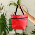 thumbnail image 1 of Carro De La Compra Bolsas de comestibles con ruedas Oxford de fácil instalación para viaje de campamento (rojo), 1 of 7
