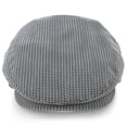 thumbnail image 3 of Walrus Hats Clubhouse Black & White  Plaid Linen Ivy Cap - Lightweight Men's Golf Flat Cap, Breathable Plaid Drivers Hat with Snap Brim, 3 of 6