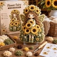 thumbnail image 3 of Flower Fairy 3D Fabric Poke Art Kit, Flower Fairy Doll Punch Needle Kit for Adults, DIY Handmade Embroidery Craft Set with Punch Tool, Flocking Materials Instruction Paper, Relaxing Art Craft Gift，B2, 3 of 8