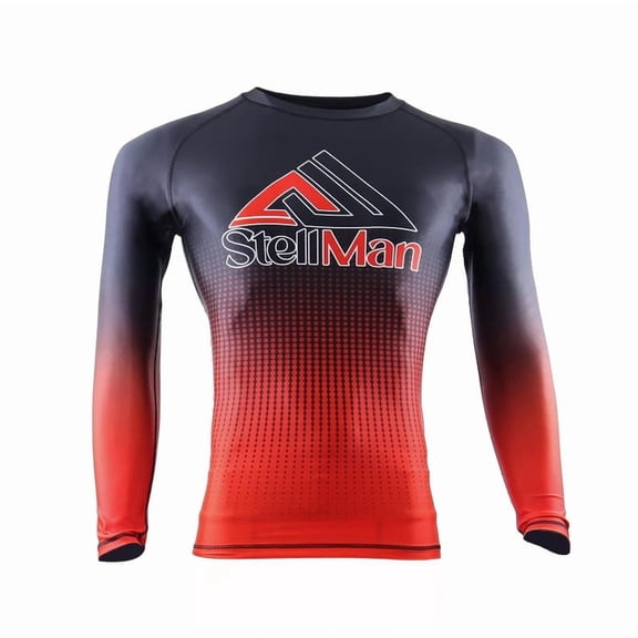 StellMan Men’s Long Sleeve Compression Shirt, Athletic Base Layer Top for Training, Running, Cycling, and Gym – Quick-Dry Performance Sportswear