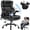 Black, variant on 600lbs Big and Tall Office Chair, Executive Chair with Adjustable Lumbar Support,Executive Desk Chairs with Quiet Rubber Wheel and Extra Wide seat