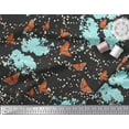 thumbnail image 3 of Soimoi Tissu Poly Georgette à Pois, Floral et Papillon Imprimé 1 Yard 52 Pouces de Large, 3 of 3