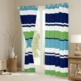 thumbnail image 3 of Manfei Geometric Lines Blackout Curtains Set of 2 (52x84 Each),Minimalism Geometric Stripes Window Curtains,Green Blue White Curtains and Drapes For Girls Boys,Super Cozy Room Decor, 3 of 6