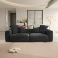 thumbnail image 3 of Magic Home Convertible Sectional Sofa Modular Couch,Modern Corduroy Sofa with Pillows for Living Room,Apartment and Small Space,2-Seat Sofa,Black, 3 of 15