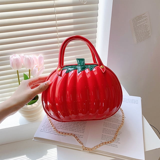 Bolso bandolera con forma de calabaza para mujer | Bolso pequeño de moda con correa ajustable para otoño