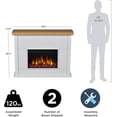 thumbnail image 4 of Real Flame Marshall 49" Slim Electric Fireplace in White, 4 of 9