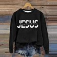 thumbnail image 2 of HAYIMI Women Letter Printed Sweatshirt Long Sleeve Shirts Pullover Fall Clothes Oversized Versatile Tops Streetwear, 2 of 5