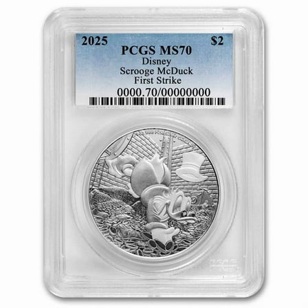 2025 Niue 1 oz Silver $2 Disney's Scrooge McDuck MS-70 PCGS (FS)
