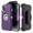 Purple, variant on Hotpom for iPhone 15 phone Case with 2 Pack Privacy Screen Protector Heavy Duty Shockproof Drop Proof Protection with Black Belt Clip, Purple/ White