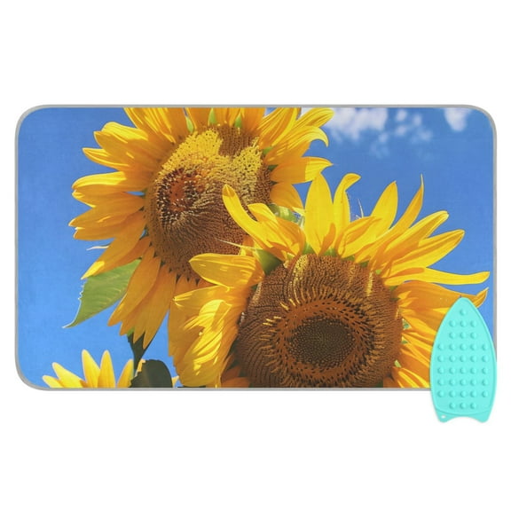 Sunflowers Blue Sky Ironing Board Covers Heat Resistant Ironing Pad Mat Portable for Travel Washer Dryer Table