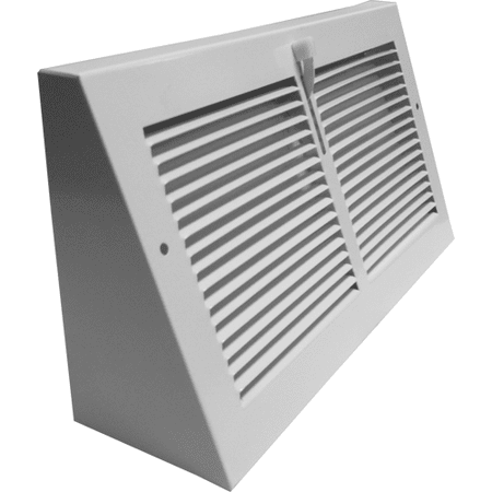

White Triangular Baseboard Register - 14 x 6