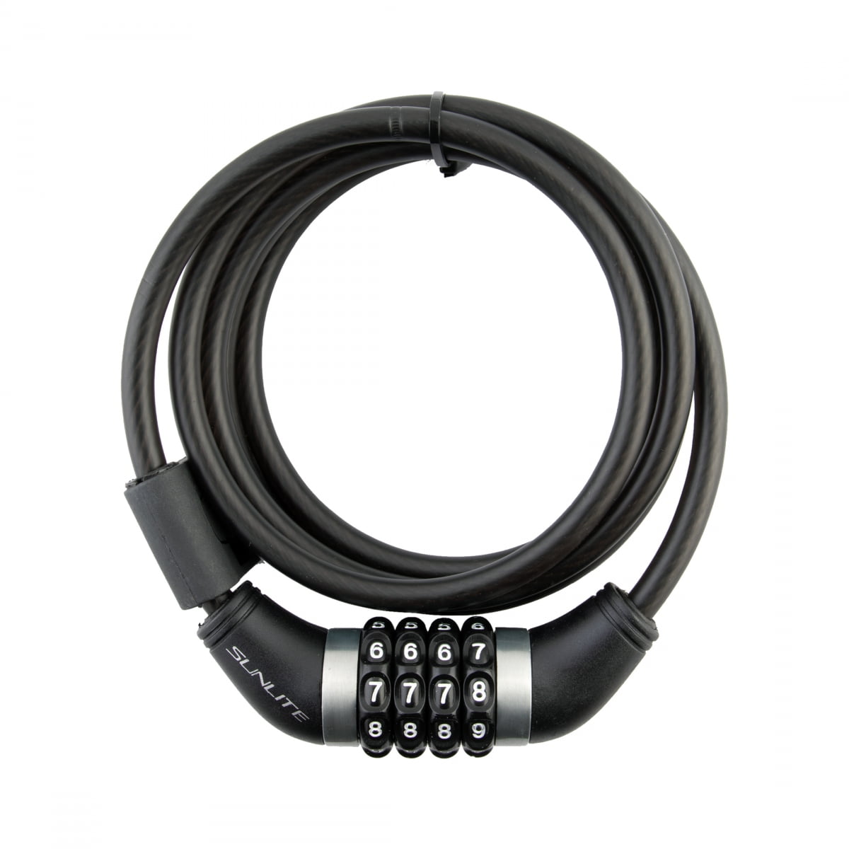 SUNLITE Resettable Combo Cable 12mm Black Combo Bike Lock