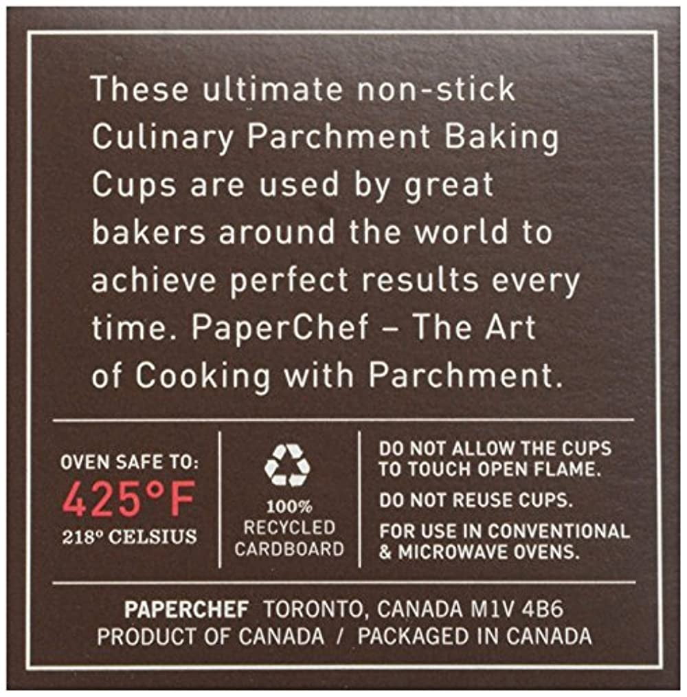PaperChef 70060 Culinary Parchment Baking Cups Large 