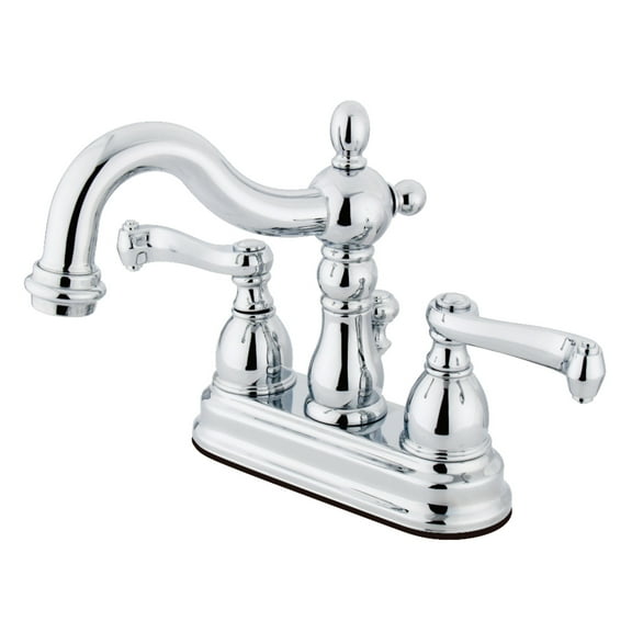 Kingston Brass KB1601FL 4 in. Centerset Bathroom Faucet, Polished Chrome