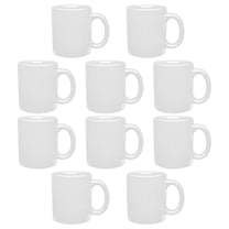 Ceramic Coffee Mugs 11 oz. Set of 10, Bulk Pack - Coffee cup set, Iced coffee cup, Gaming mug - White