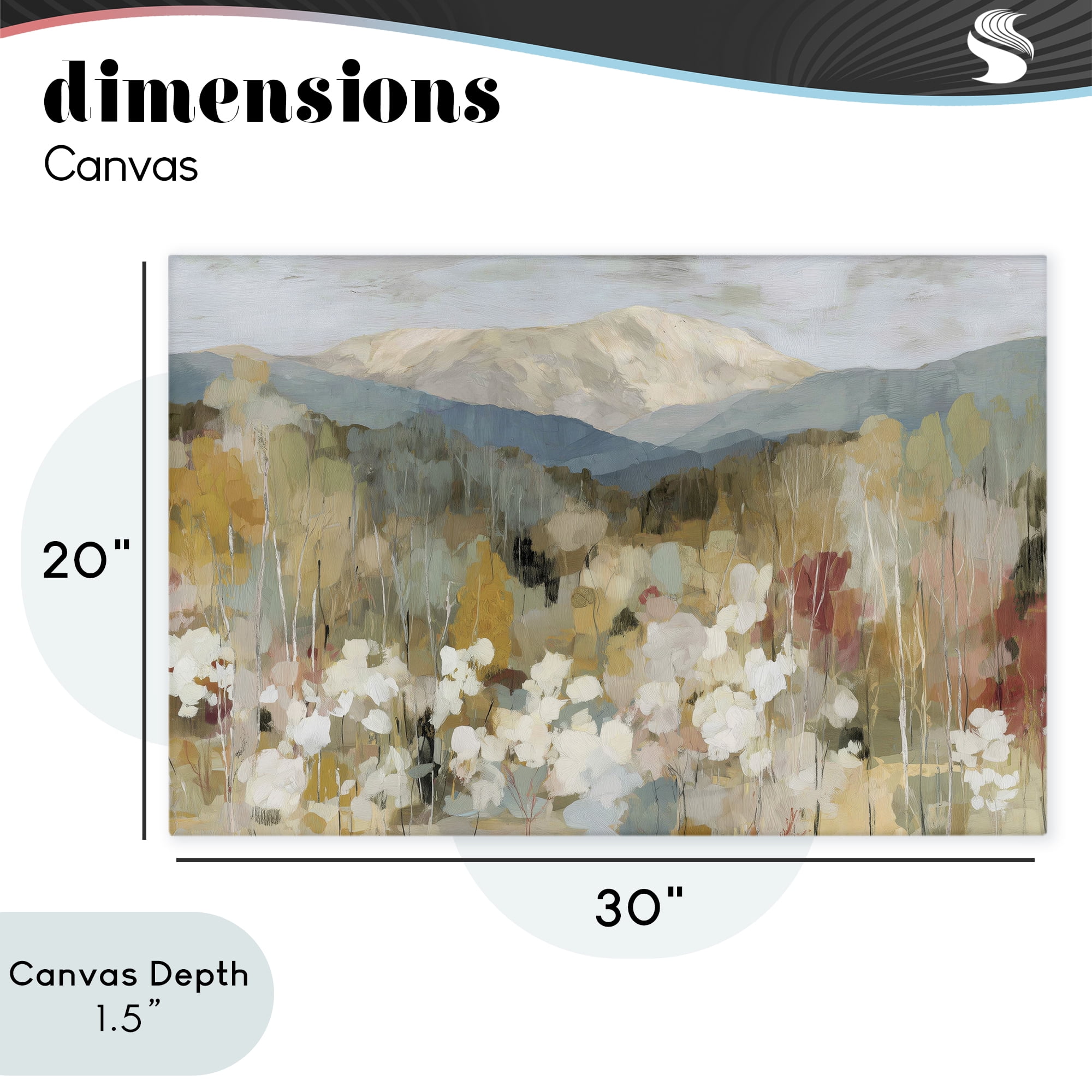 Stupell Industries Autumn Mountain Meadow Canvas Wall Art, design by Chromatic Storm Studio