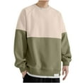 thumbnail image 2 of Goodtrade8 Long Sleeve Mens Tops Long Sleeve Color Block Casual Crew Neck Men's Sweatshirts, 2 of 6
