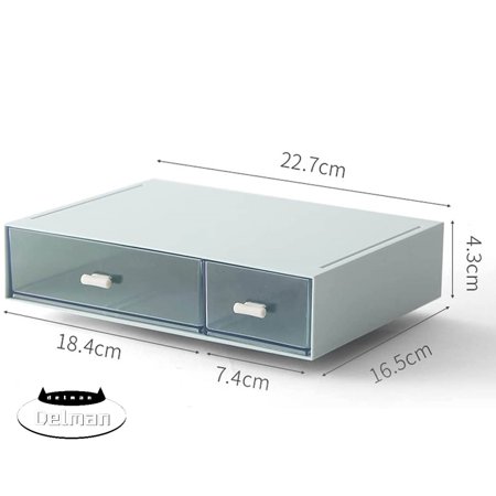 2pcs Desktop Drawer Organizer Table Storage Box Cosmetic Drawer Holder Desktop Filing Trays Document Letter Box
