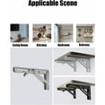 thumbnail image 3 of Space Saving Folding Shelf Brackets, Max Load 100Kg With Triangle Structure, Strong Steel Construction For Diy Wall Mounted Furniture, Stylish Design, Black, Easy Installation, 3 of 5