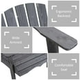 thumbnail image 5 of Outsunny Adirondack Collection Wooden Adirondack Chairs - Set of 2, Gray, 5 of 9