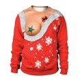 thumbnail image 1 of Sweater Camiseta Para Mujer Impresión Digital 3D Cuello Redondo Pullover Sudaderas Para Fiesta Navideña Minnieouse HA046258-01, 1 of 6