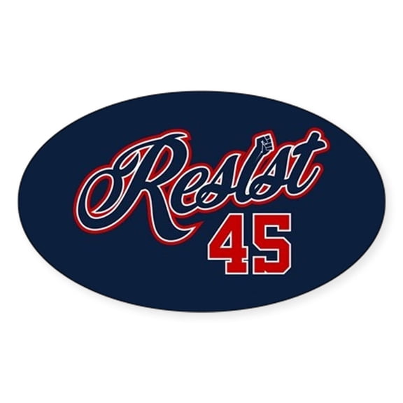 CafePress - Resist 45 - Sticker (Oval)
