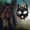 A, variant on BotaniNest Halloween Decorations Halloween Dance Performance Two Half Face Bleeding Tiger Yasha Tengu Human Wolf