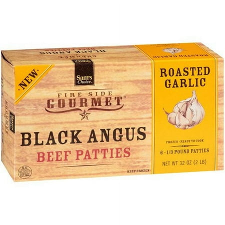 Sams Choice Sc Black Angs Beef Roasted Garlic Pattie