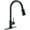 Black, variant on Touch Sensor Pull Out Kitchen Faucet, Deck Mounted Kitchen Mixer Tap, Hot and Cold Three Function Swivel Spout Single Handle Hole,Black