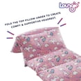thumbnail image 3 of Loungie Unicorn Light Pink Bean Bag Covers - Microfiber | Nap Mat | Requires 5 Standard Twin Size Pillows 88"x26", 3 of 8