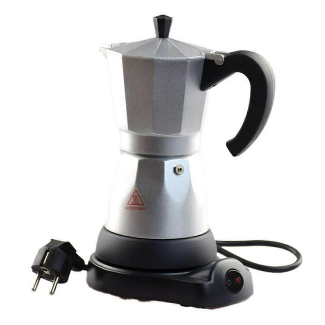 Coffee Pot 6 Cup Electric Espresso Coffee Maker Italian Moka Maker 300Ml Portable Moka Pot with Detachable Base Eu Plug
