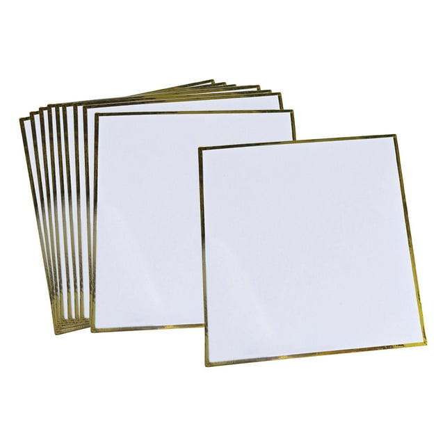 10 pizarras Shikishi japonesas blancas rectangulares multifuncionales 15x21 centímetros
