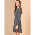 thumbnail image 4 of Vestido floral Allegra K volantes Elegante Fluido Informal Mujer Negro S, 4 of 6